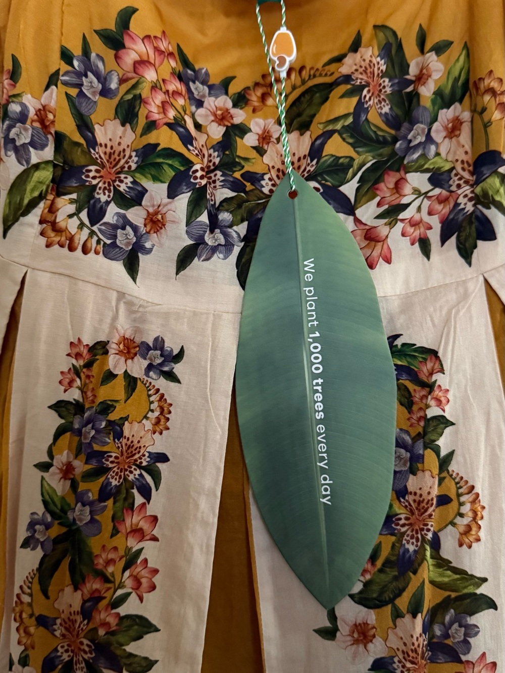 FARM Rio Mustard and Cream Floral Maxi Dress - Picture 4 of 6